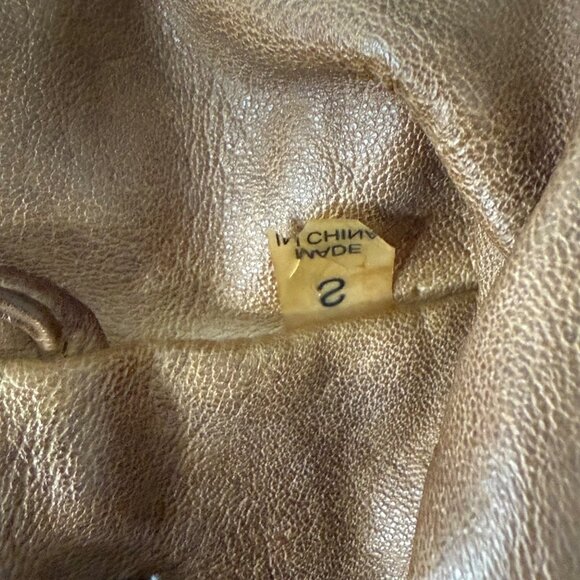 Bagatelle Womens Brown Faux Leather Moto Jacket Size S - Picture 5 of 12